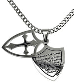 Two Piece Shield Cross Necklace