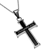 Black Mini Cross Necklace