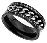 Black Chain Ring - True Love Waits