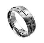 Silver Square Cross Ring - True Love Waits