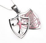 2 Piece Shield Cross Necklace