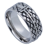 Silver Diamond Back Ring -True Love Waits